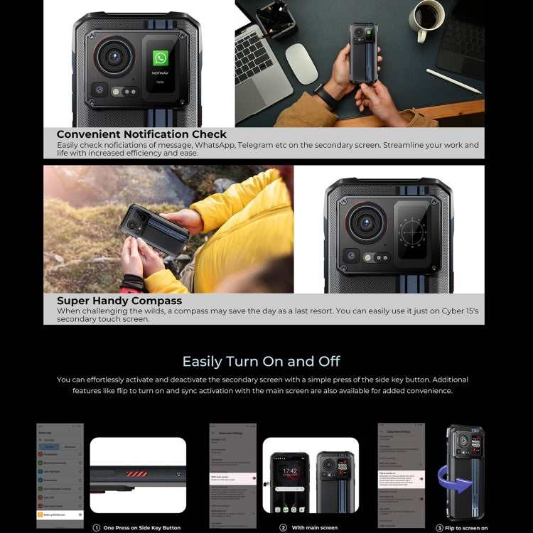 HOTWAV Cyber 15, IP68/IP69K Rugged Phone, 6280mAh, 6.6 inch Android 13 MediaTek MT6789 Helio G99 Octa Core, Network: 4G, NFC, OTG HOTWAV Cyber 15, IP68/IP69K Rugged Phone, 6280mAh, 6.6 inch Android 13 MediaTek MT6789 Helio G99 Octa Core, Network: 4G, NFC, OTG